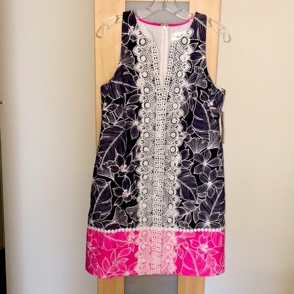 NWT ELIZA J Dress -Navy/Pink/White.       So cute! - Picture 3 of 8